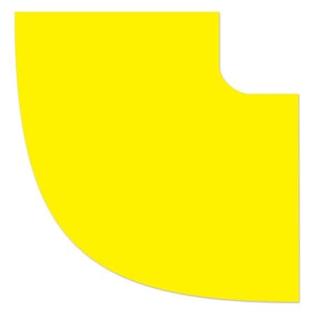 Ergomat DuraStripe Supreme 4in 90 degrees Round Angle Corners Yellow, 40PK DSV-CR4-Y-90Angle-KIT